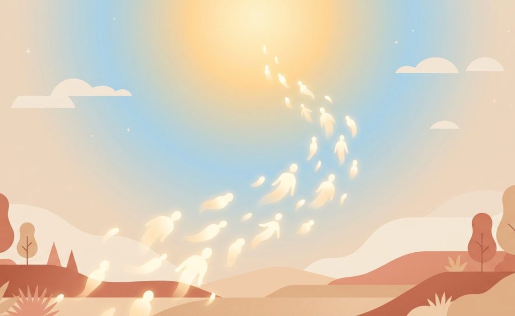 Gebete für die Toten - Illustration prière catholique
